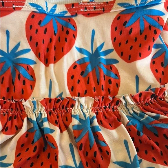 Hanna Andersson Strawberry Print Kids Swim Set - Picture 5 of 8
